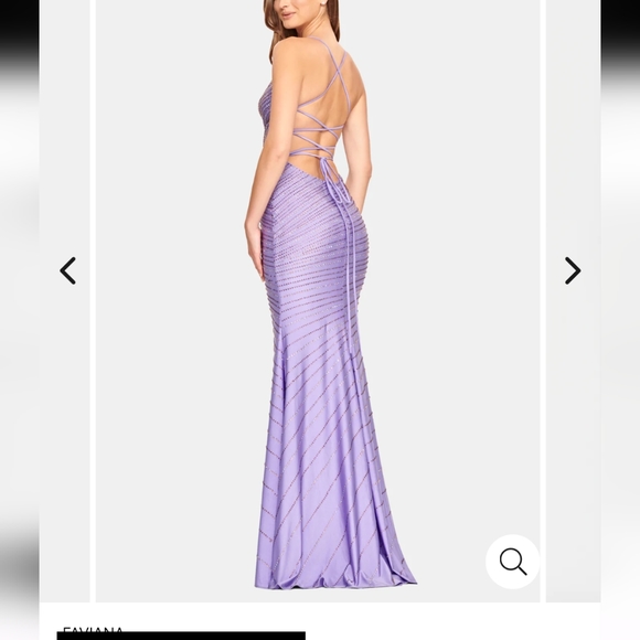 NWT FAVIANA Charmeuse Heat-Stone Patterned Dress | Size 4 Small - Picture 5 of 14